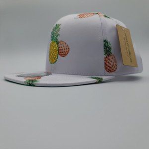 Embroidered Pineapple AOP White House Of Commons Snap Back Adjustable Hat
